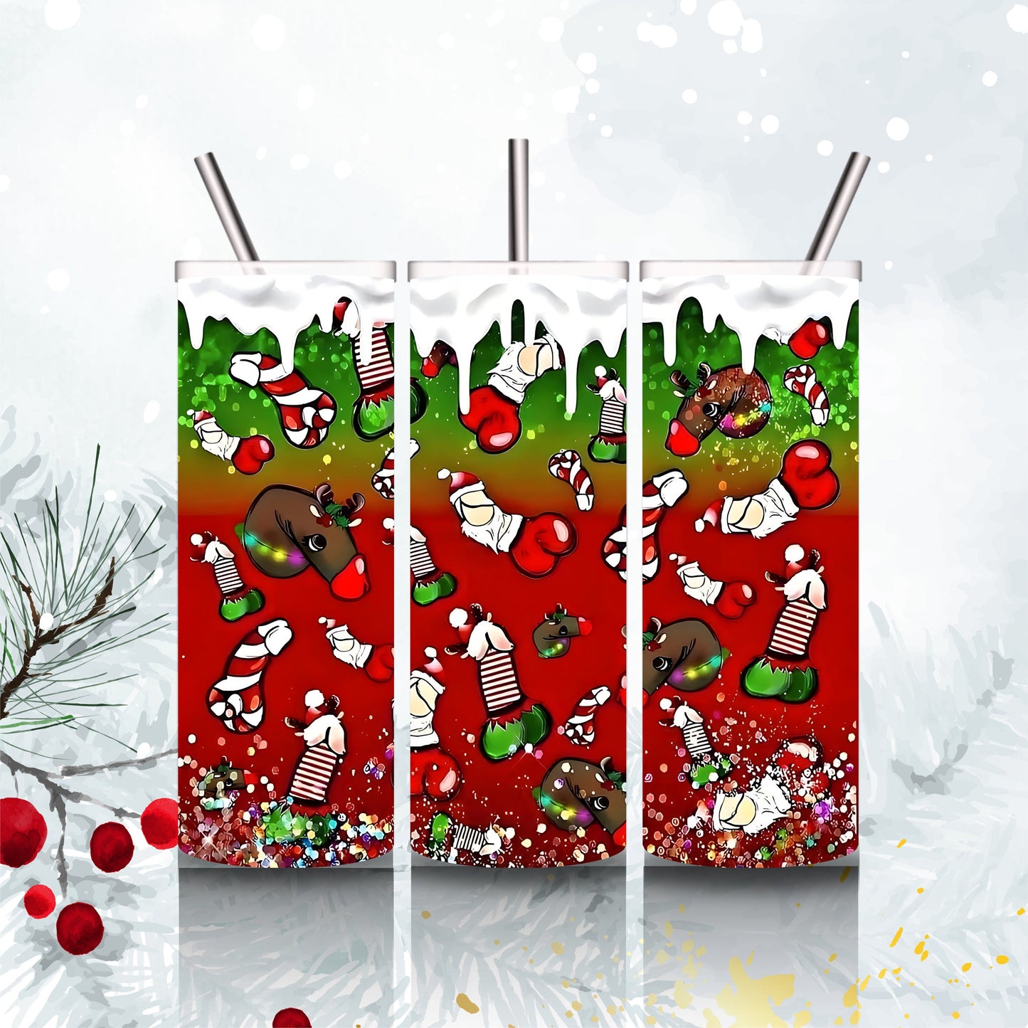 Christmas Spirit D*cks 20oz Tumbler